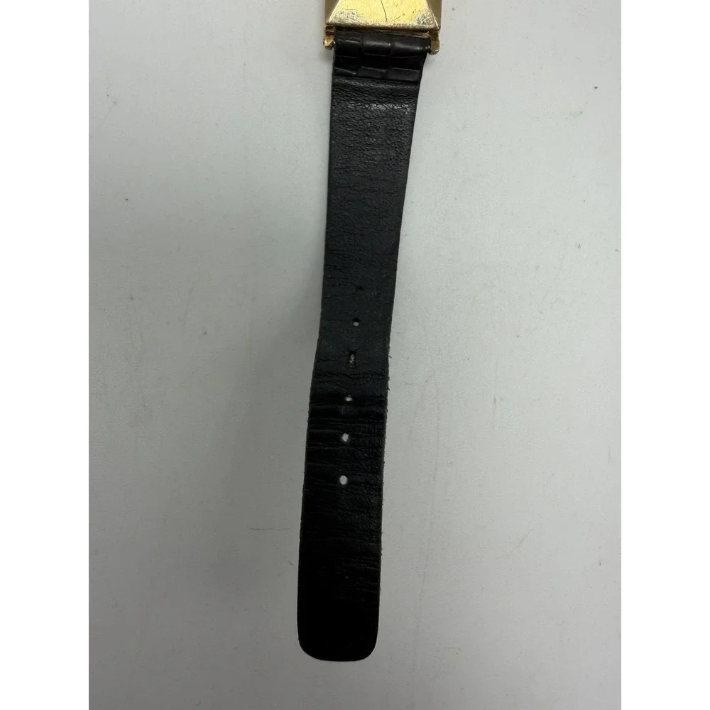Timex Electric Ladies Tank Watch New Battery 10K Rolled Gold Plate 18MM 6.5